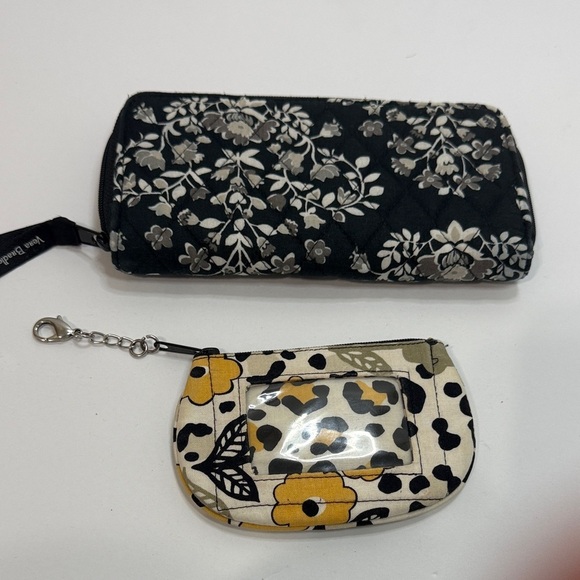 Vera Bradley Black and Yellow Floral Wallet Set - Picture 2 of 7